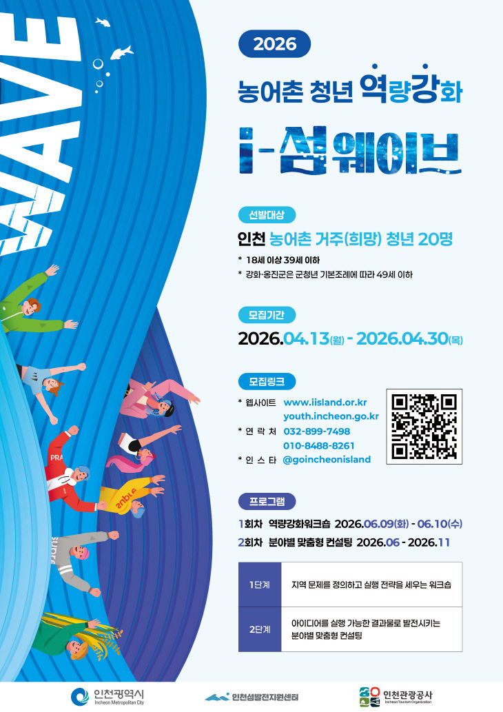 인천시·인천관광공사, 청년 농어촌 창업 지원 ‘i-섬웨이브’ 모집 이미지